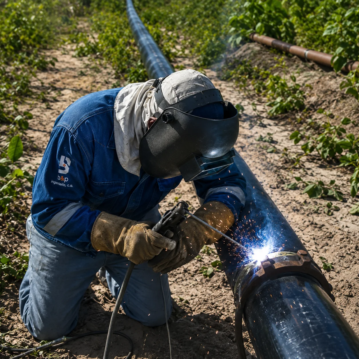 Pipeline welding works performed by B&P Ingeniería, C.A. — BYPICA